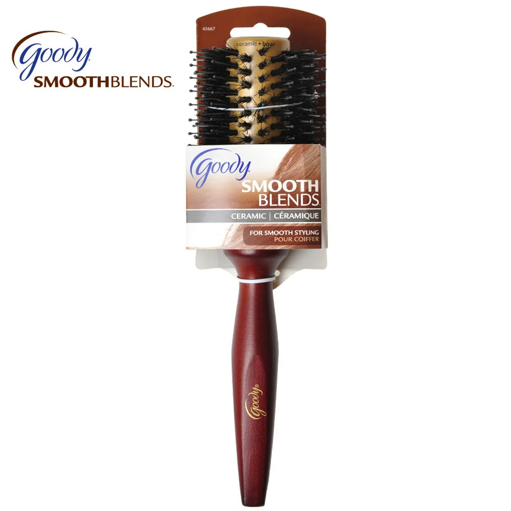 Goody Styling Essentials Smooth Blends Boar Ceramic Hot Round Brush, 38