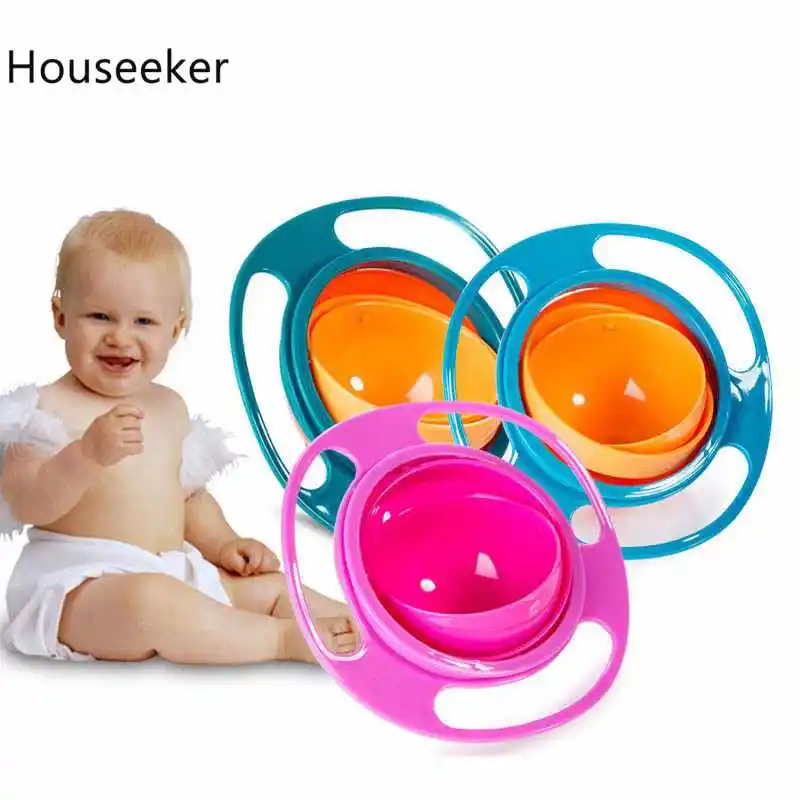 

360 Rotate Universal Spill-proof Bowl Dishes Practical Design Children Baby Toy Baby Dishes Kids Dinner Plate