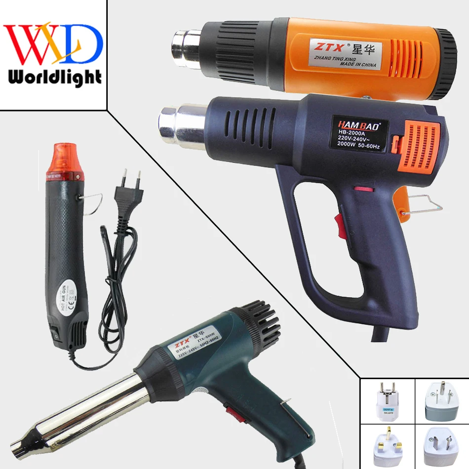 

220V 300W 700W 1500W 2000W Heat Gun Industrial Electric Hot Air Gun Kit Professional Heat guns Shrink Wrap Blower Heater