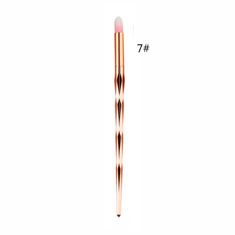 1pcs Rose gold Diamond makeup brushes Foundation Blending Power Eyeshadow Contour Concealer Blush Cosmetic Beauty Make up Tool - Handle Color: 7