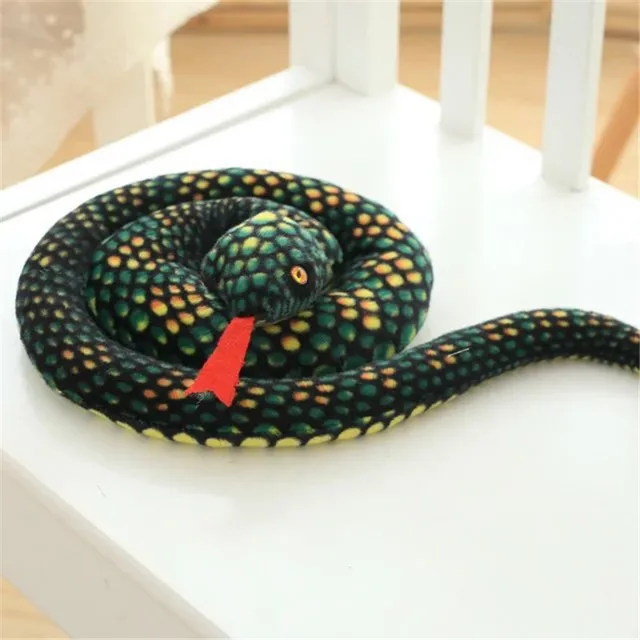 Babiqu 1pc 130cm Simulation Cobra and Python Snake Plush Toy Soft Stuffed Zodiac Dolls Funny Gift for Children Kids Party Toys