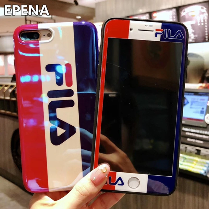 

New Blu-ray Italy Sport Brand Case for Iphone XS XR Max 6 6S Plus 7 7plus 8 8plus X Phone Case Soft Silicon Color Stripe Cover
