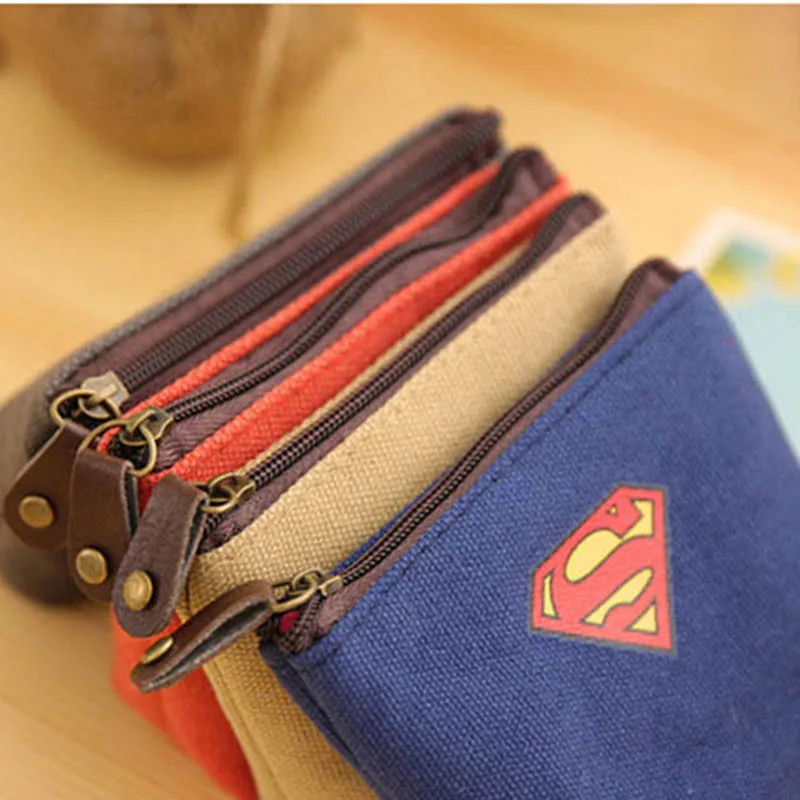 YIYOHI, унисекс, 3 цвета, Холщовый Кошелек для монет, кошелек, модный, Супермен, сумка для ключей, креативные мини-кошельки для мелочи, кошельки для подарка