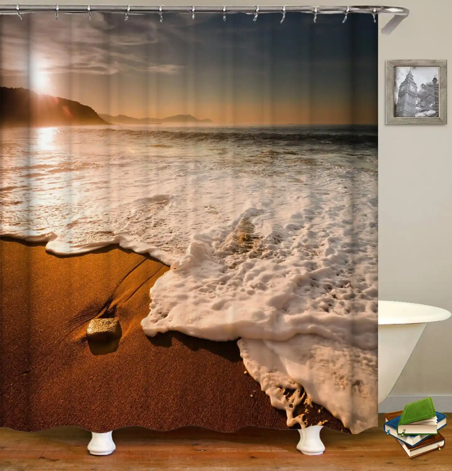 Download Strand badkamer gordijnen HD