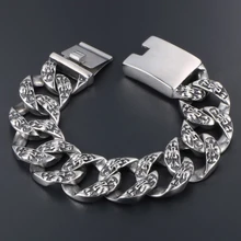 Готический Литой череп скелет голова мужской браслет 25 мм Широкий массивный тяжелый мужские s браслеты Хип-хоп Байкер ювелирные изделия Прямая поставка подарок