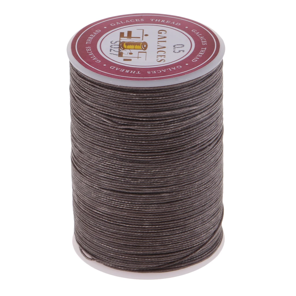 142 Yards 0.5mm Round Polyester Waxed Thread Cord Leather Sewing Hand Stitching Jewelry Craft