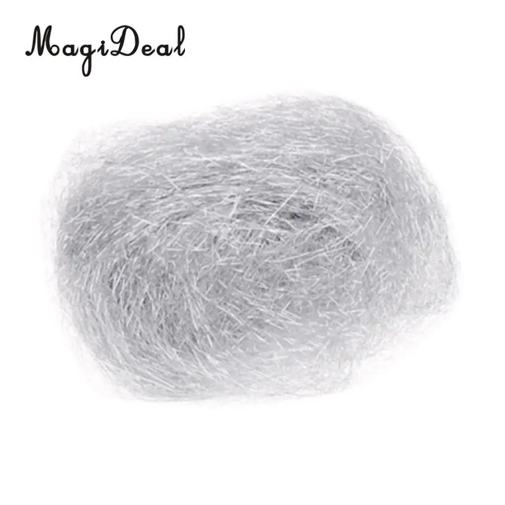  4pcs Ultra Fine Ice Dubbing Hareline Ice Dub Dispenser Fishing Thread Fly Tying Materials Silver