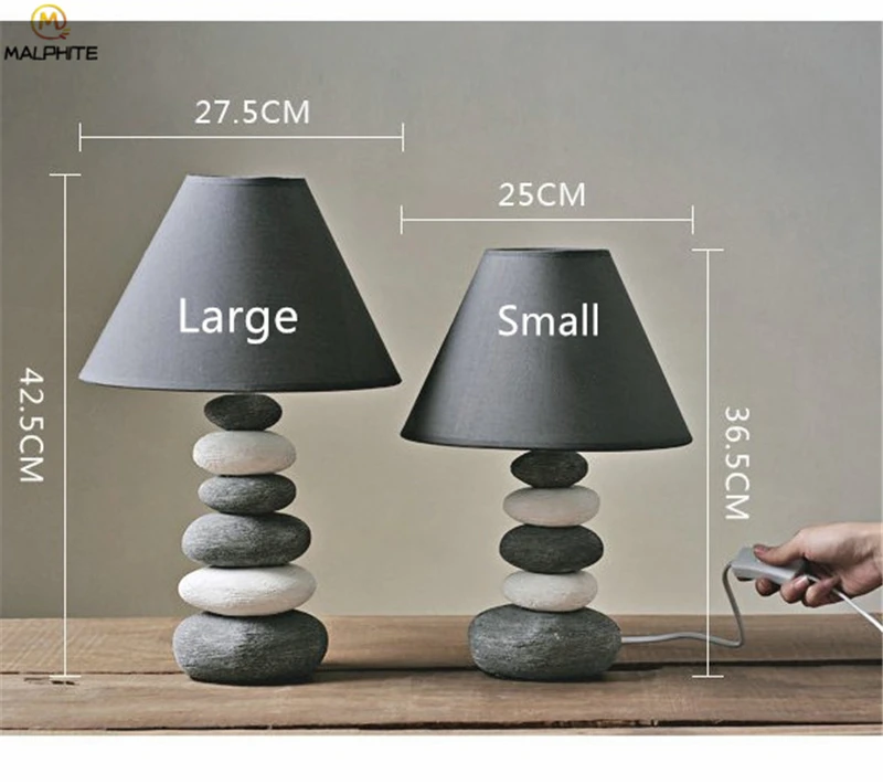 Скандинавские керамические каменные настольные лампы для гостиной, настольные лампы для спальни, прикроватные светильники для домашнего декора, фарфоровая лампа, светильник для стола
