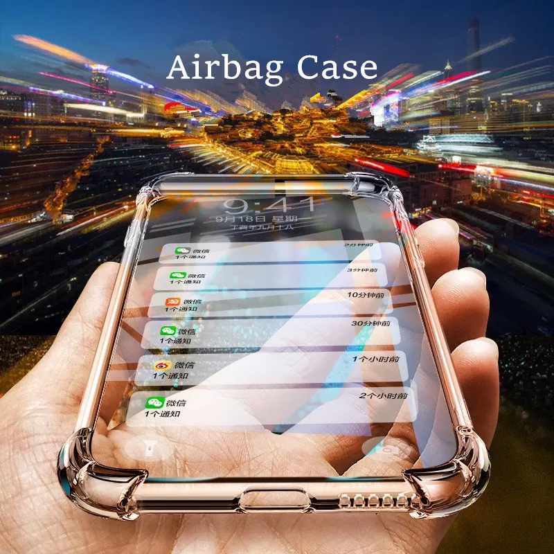 

Shockproof Bumper Transparent Case For Vivo NEX 3 5G iQOO Pro 5G V17 Neo Y17 Y12 Y15 V11 S1 Z1 Pro Y91 Y95 Y93 U1 Z5x TPU Cover