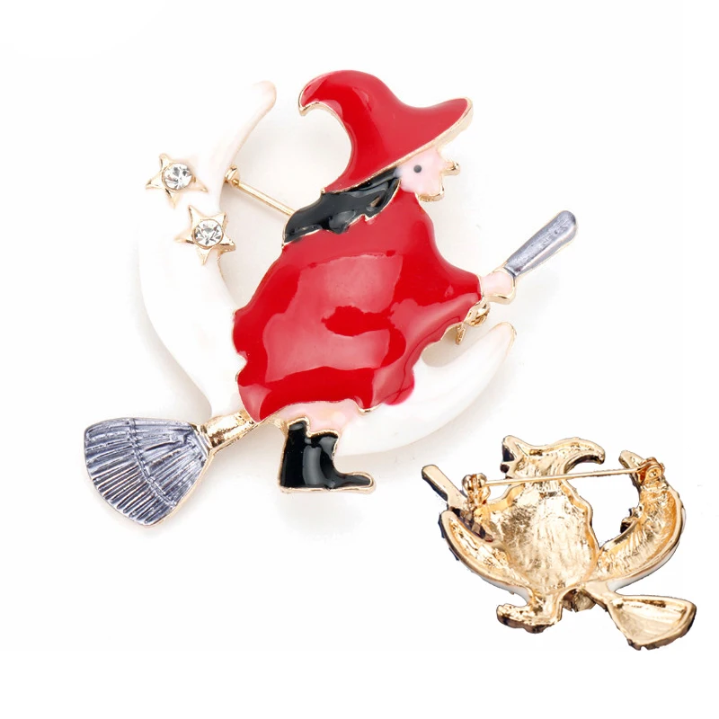 Dongsheng jewelry Boutique Jewelry брошь эмалированный штифт Witch Besom Веник для женщин мужчин