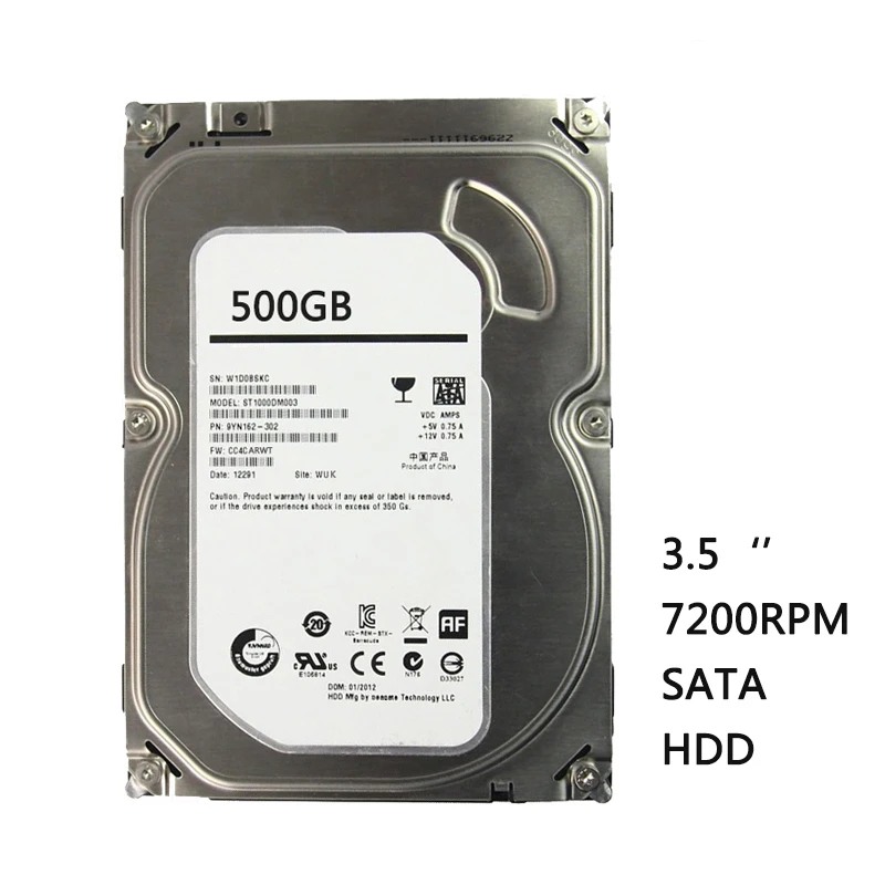 Brand 500GB hard disk built in HD hard drive 7200RPM 32M 3.5" 2M 8M/s