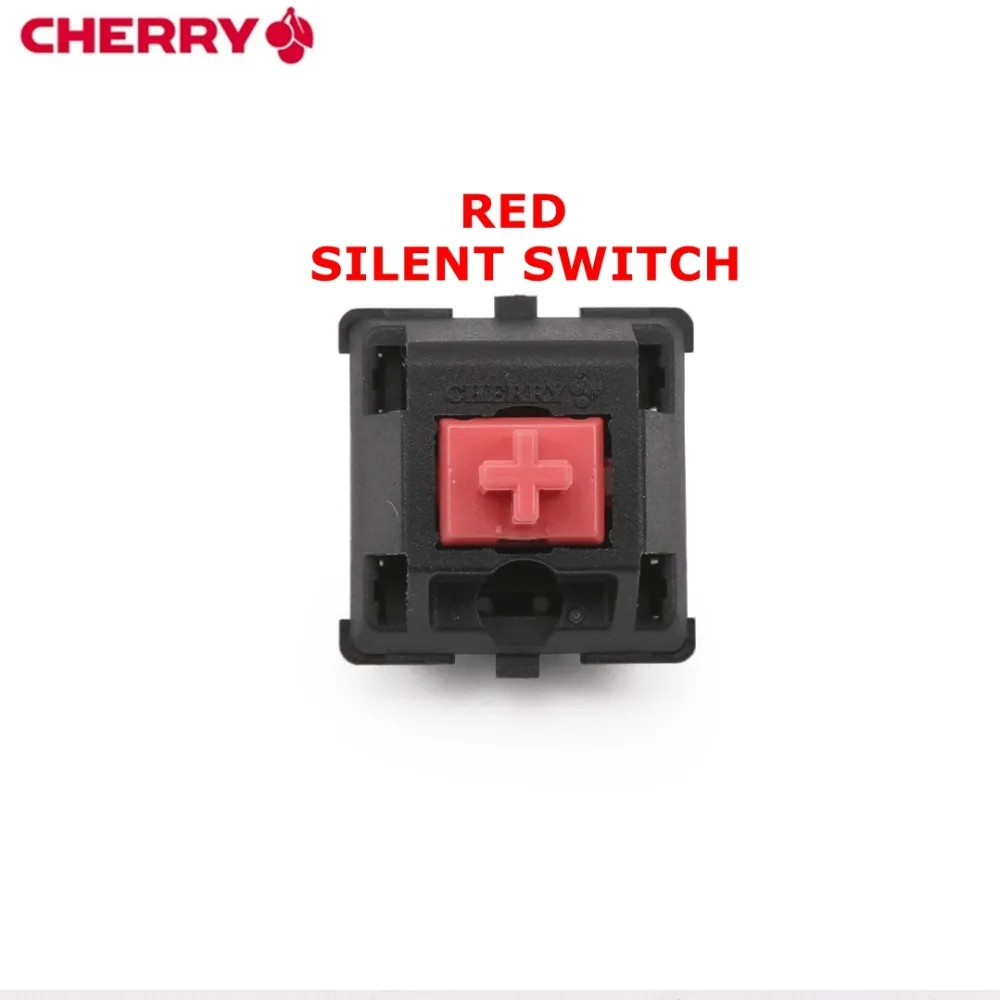Оригинальный бесшумный переключатель CHERRY MX красный черный 3 контактный