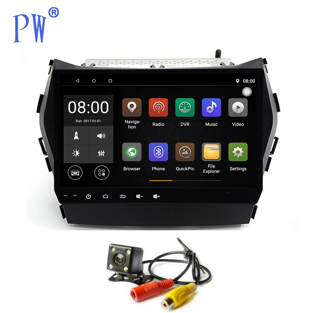

Android7.1/8.0 Quad Core Car GPS 9 Inch Car for Hyundai IX45 Santa Fe 2013 2014 Car Radio Stereo Navigation Wifi Bluetooth Radio