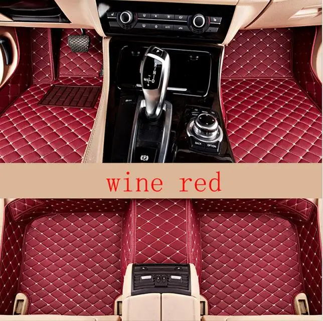 Пользовательские Коврики для vw polo sedan 2011-, 2006-2009 кожаные автомобильные коврики на заказ водонепроницаемые коврики для багажника аксессуары - Название цвета: wine red