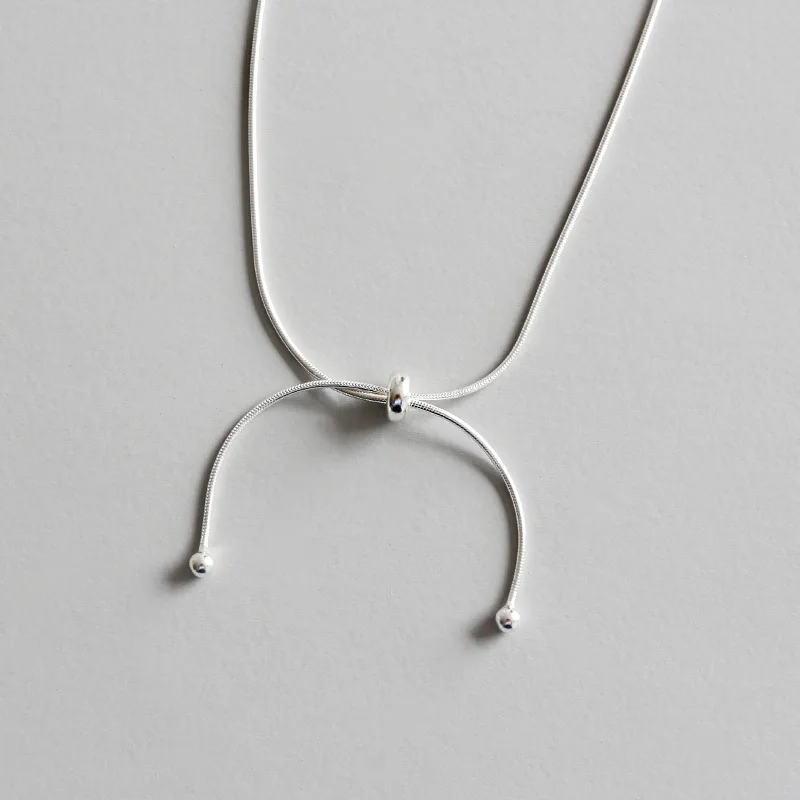 

Real 925 sterling silver snake chain necklace women collares Christmas gifts, minimalism bead necklaces & pendants jewellery