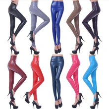 Леггинсы из искусственной кожи; узкие кожаные брюки с высокой талией; леггинсы с эффектом мокрой кожи; эластичные узкие брюки; roupa mujer; леггинсы; BG123