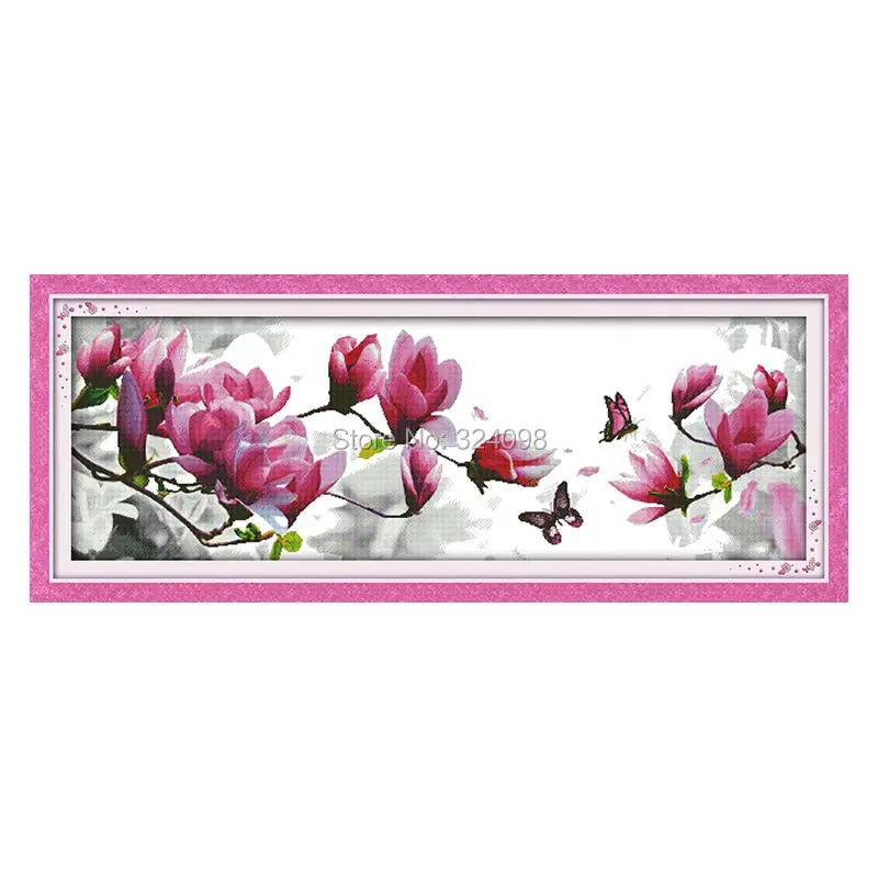 

Wholesale Needlework,Stitch,11CT 14CT Cross Stitch,Sets For Embroidery Kits,Magnolia flower Counted Cross-Stitching