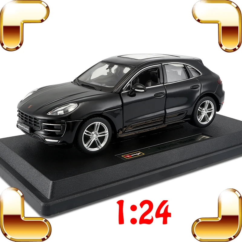 

New Year Gift Macan 1/24 Model Metal Car Collection Front Decoration Alloy Die-cast Mini Vehicle Scale Model Toy SUV Present