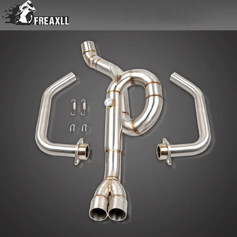 

Stainless Steel Motorcycle mid exhaust pipe middle exhaust pipe Exhaust middle cafe racer for Yamaha R3 YZF-R3 YZFR3 2014-2016
