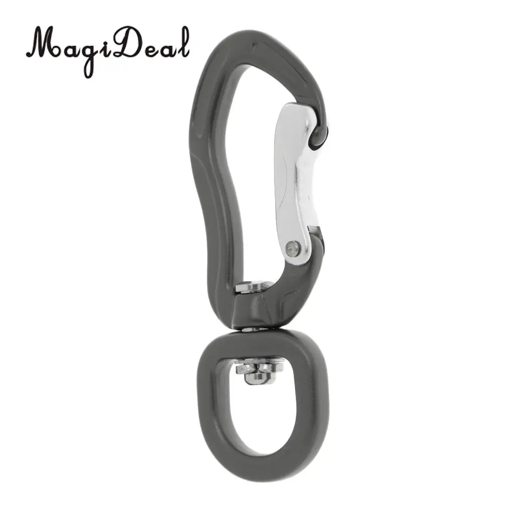 MagiDeal High Quality 400KG Swivel Eye Snap Hook Aluminum Carabiner Climbing Backpack Hanging Hook