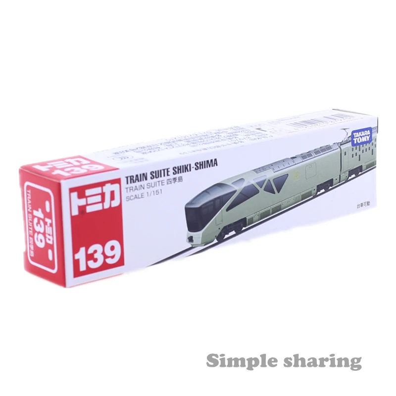 Takara Tomy Tomica No.139 набор моделей поездов Shiki shima миниатюрная Игрушечная машина для