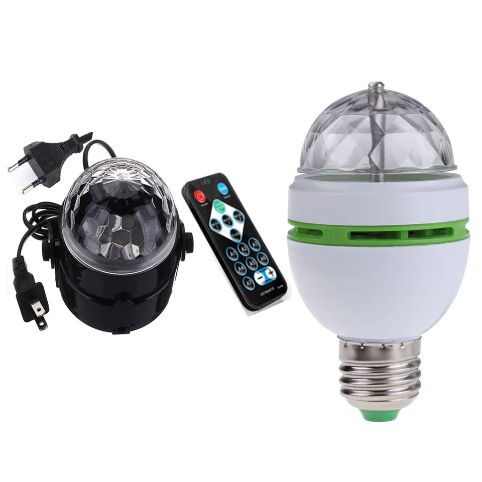

3W/6W Led Disco E27 Light Stage Lights Ball Sound Activated Laser Projector effect Lamp Light for home party decoration