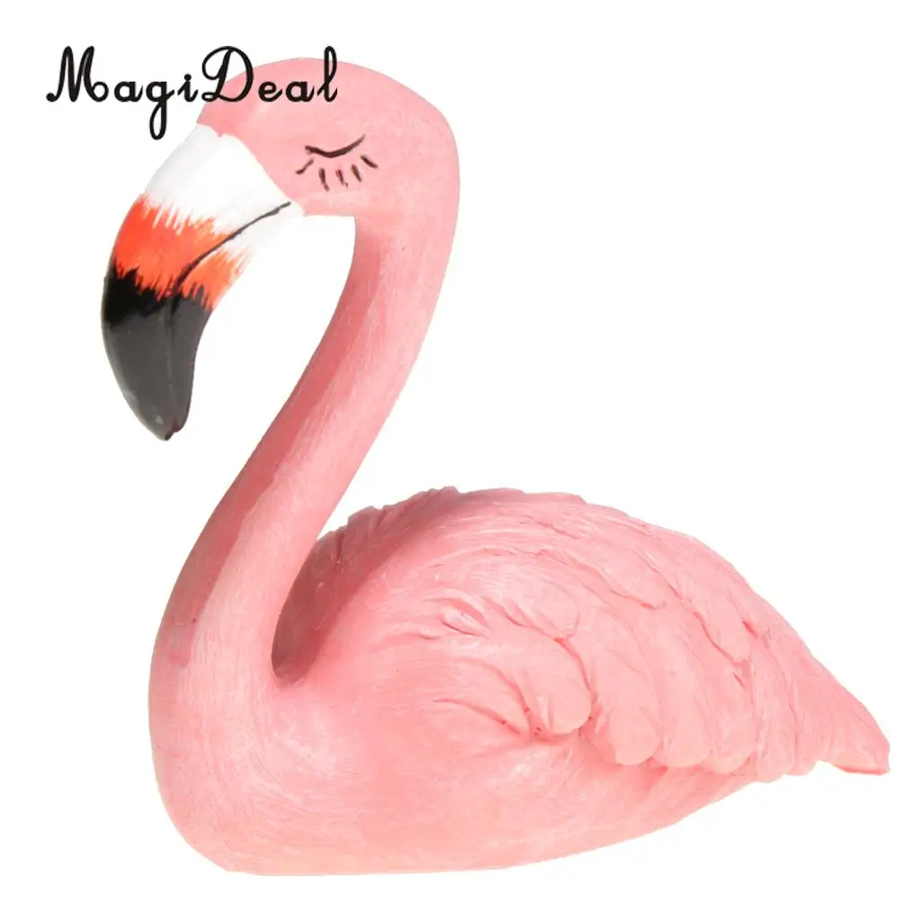 Chic Flamingo Ormament Figurines Sculpture Wedding Decor Home Decoration 8 Styles 8-15cm, Pink