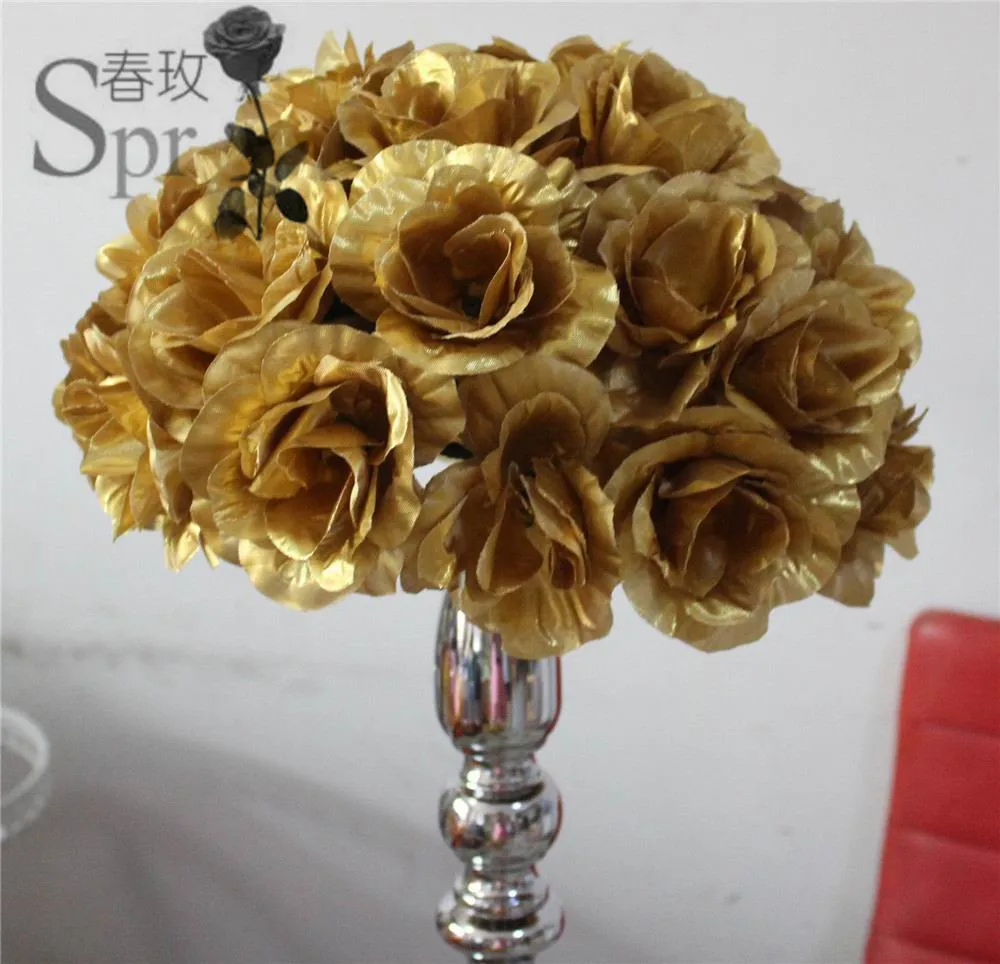 SPR 40 см Свадебная шелковая ткань целующийся шар пластиковые внутренние свадебные декорации цветок шар - Цвет: 22