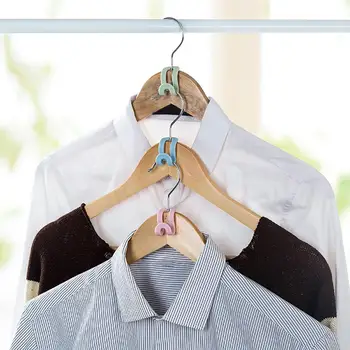 

5/10/15Pcs Mini Non-slip Home Clothes Storage Hangers Holder Organizer Hooks Set