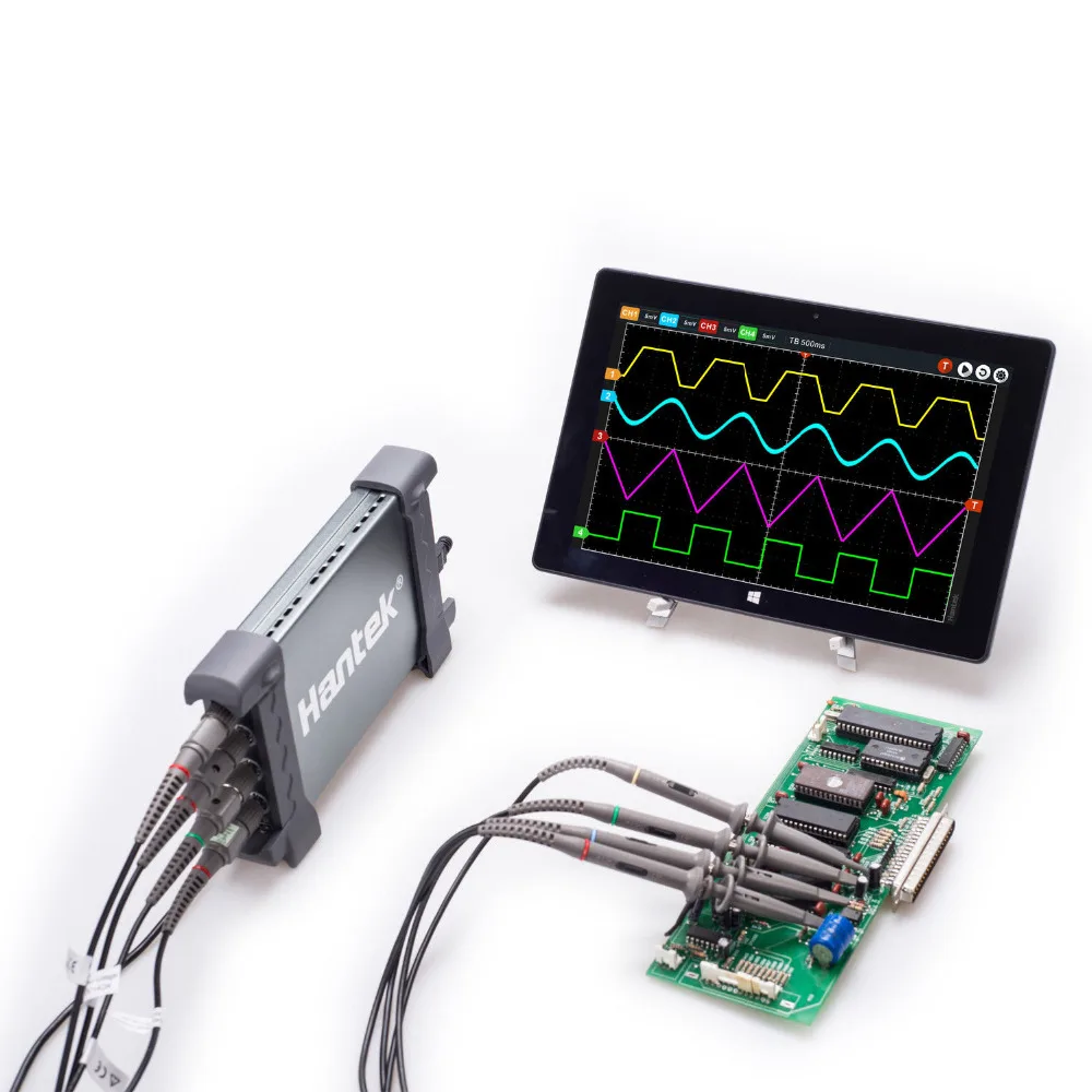 Hantek 6074BE 4 канала Автомобильный Osiclloscope Цифровой 70 МГц полоса пропускания USB портретный Osciloscopio диагностический инструмент