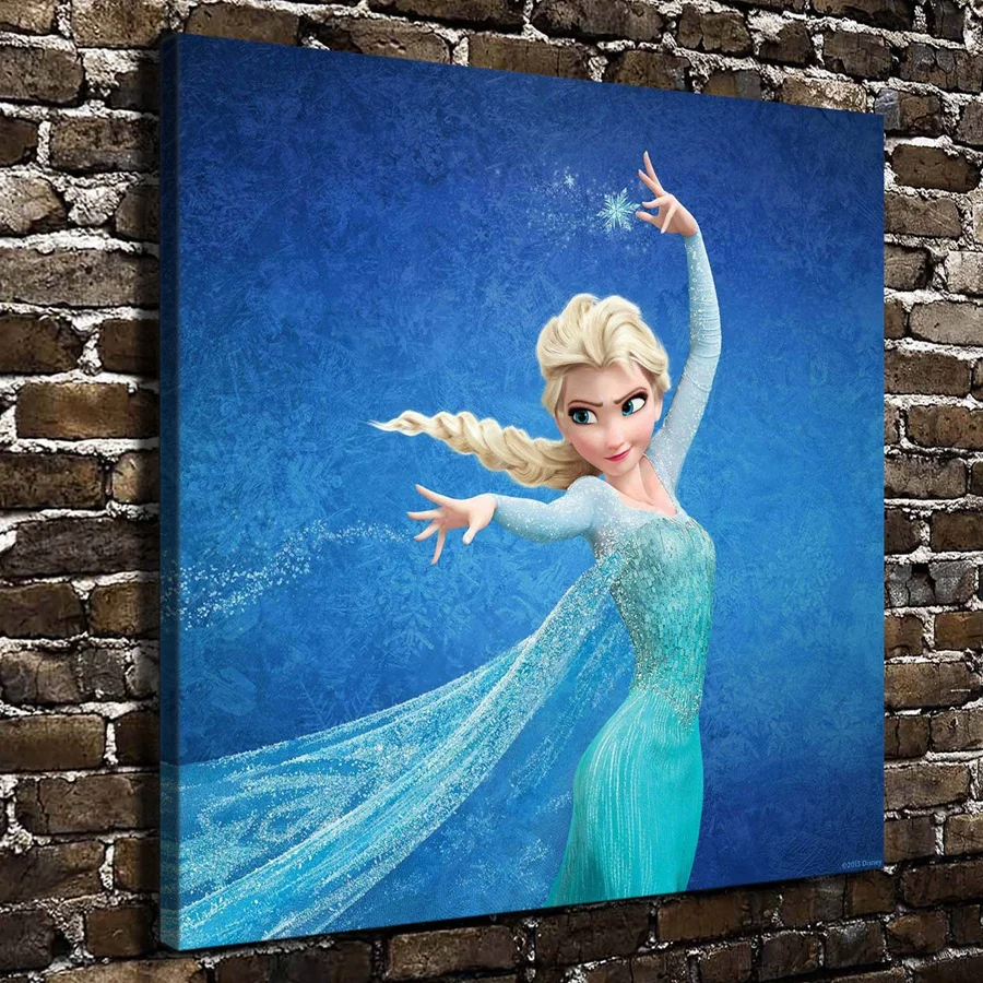 11214 Elsa Children Cartoon, HD Canvas Print Home decoration Living Room bedroom Wall pictures ...