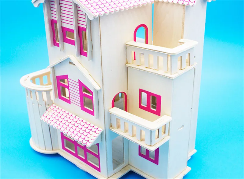 Миниатюрная мебель для кукол DIY собраны кукольный домик Мини Деревянный Кукольный дом разыгрывает спектакли Пазлы игрушки для детская