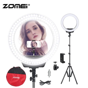 

ZOMEi Ring Light Kit 16 Inch Dimmable 320 LEDs Photography Fill Light with Light Stand and Phone Holder Selfie Circle Light