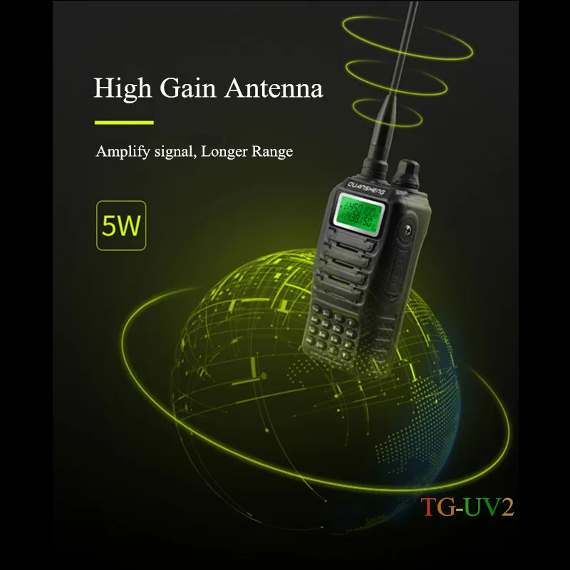 Высококачественная Двухдиапазонная рация QUANSHENG TG UV2 VHF UHF с сертификацией FCC CE|powerful