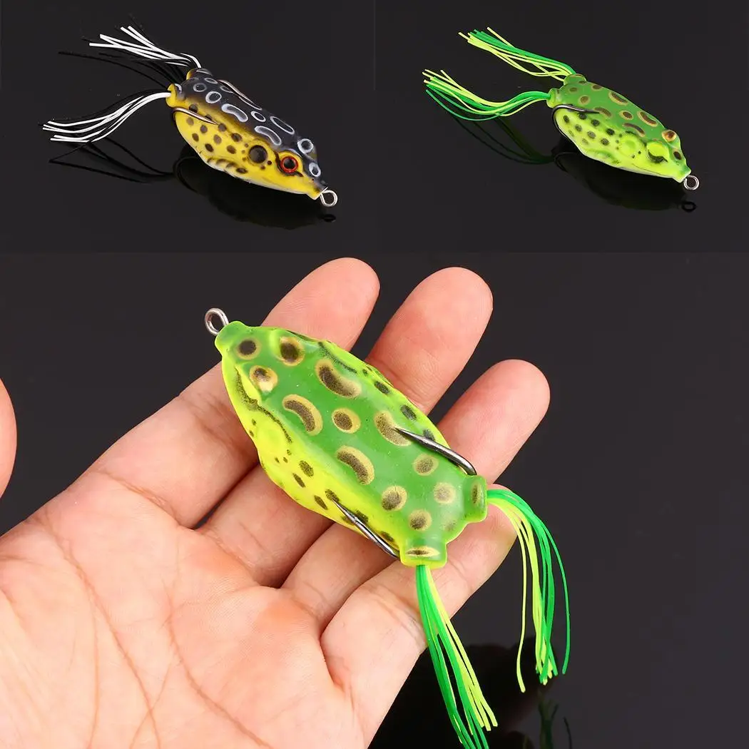 

1PC soft tube bait japan plastic fishing lures frog lure treble hooks Topwater ray frog 5.5cm 12g artificial soft bait