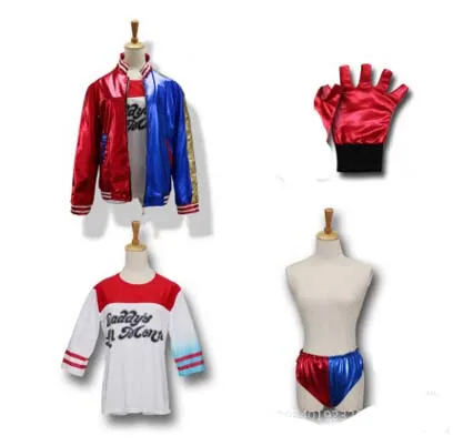 

New Batman Suicide Squad Harley Quinn Cosplay Costumes Woman Coats femme Jacket chamarras de batman para mujer