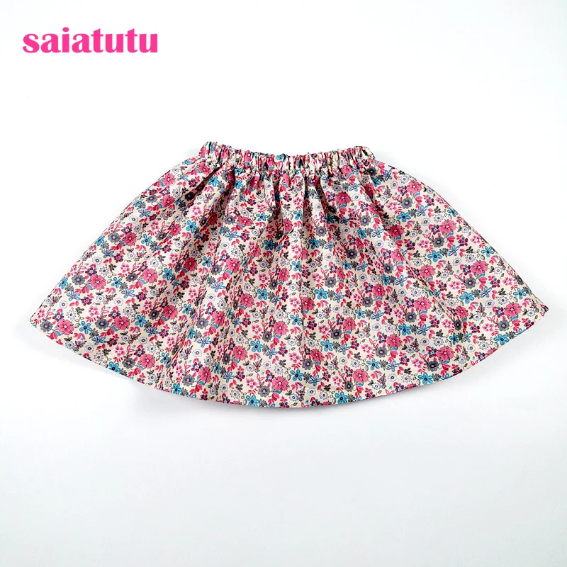 

European printed flower children baby girl summer tutu skirts fashion princess short skirt pettiskirt kids clothes USA Falda