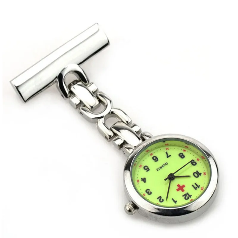 Doctor Moonlight Pendant Pocket Quartz Red Cross Brooch Nurses Watch