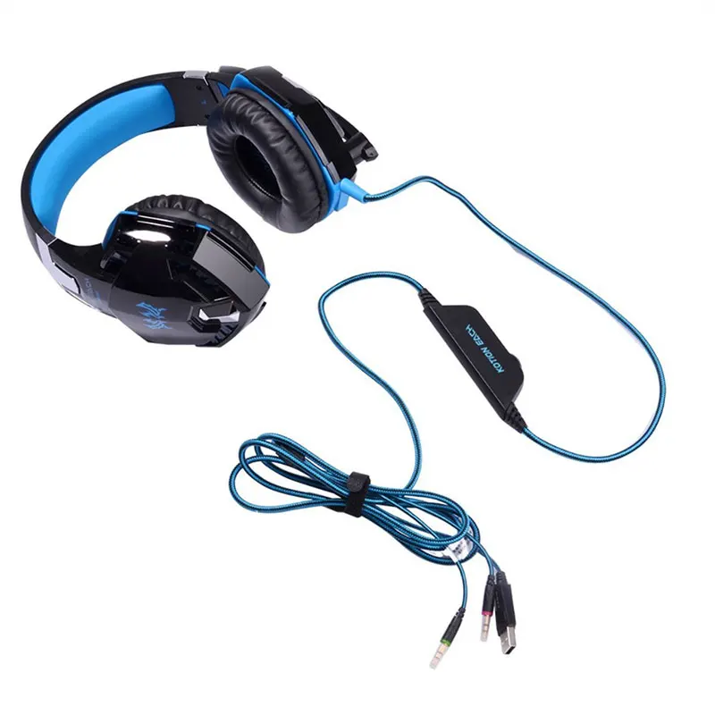 2017 easyidea G2000 игровой гарнитуры проводные наушники Gamer наушников С микрофоном LED Шум