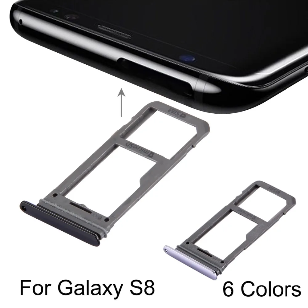 New for For Galaxy S8 SIM Card Tray Slot Holder SD Card Tray Sim Card