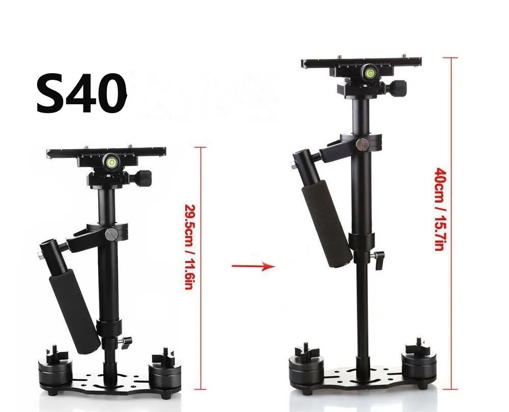 S40 Ручной Стабилизатор Steadycam 40 см штатив «стедикам» для Canon 5d3 60d 750d Nikon d90 d850 GoProDSLR стабилизатор для камеры штатив-Трипод+ сумка