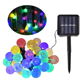 

Solar String Lights 20ft 30 LED Crystal Ball Waterproof Outdoor Light Solar Powered Lamp for Garden Party Christmas Decoration