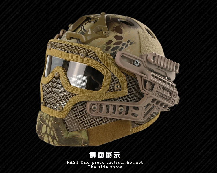 Тактическая защитная маска на все лицо, шлем с Goggle Для PJ Vent, страйкбол, пейнтбол, военная игра CS, Тактическая Охота