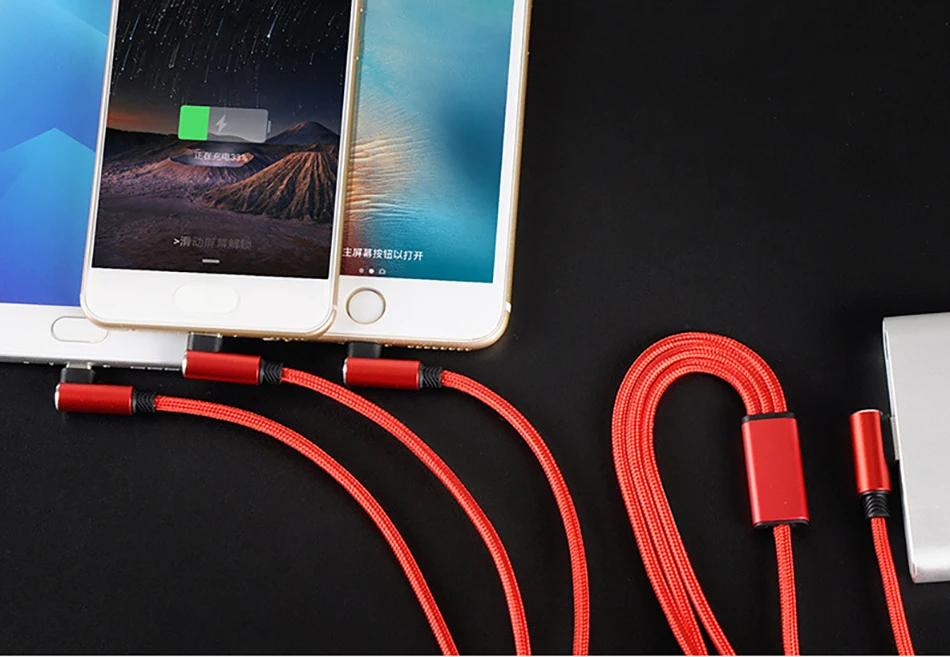  Elbow 3 in 1 Micro USB Type-C Lighting Charger Cable 8 Pin For iPhone X 7 8 Plus For Sony Samsung Long Charge Cables 1 (17)
