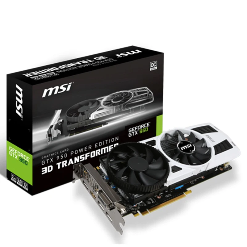  GTX 950 PE 2GD5 OC 2G  game video card, single / double DIY fan mode switch 