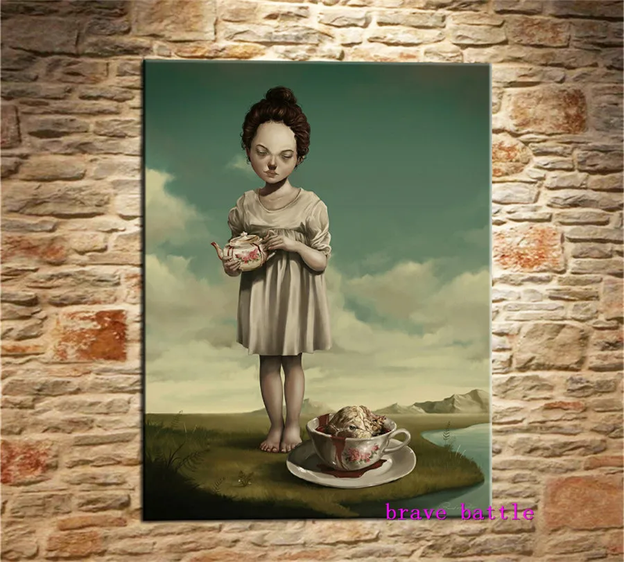 

Mark Ryden Childish Strange Dark World Canvas Painting Living Room Bedroom Home Decor Modern Mural Art Oil Painting #140