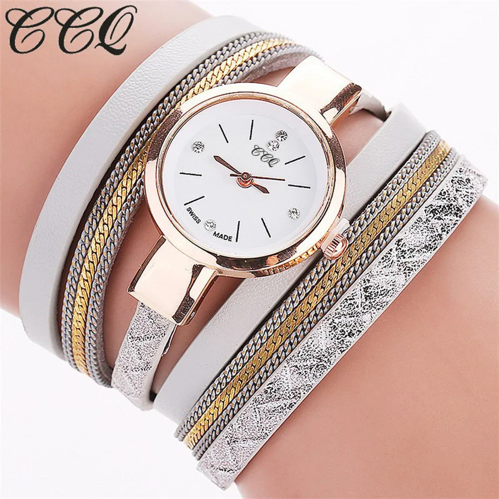 CCQ новые модные часы с кожаным браслетом повседневные женские часы люксовый бренд кварцевые часы Relogio Feminino Подарочные часы#5/22