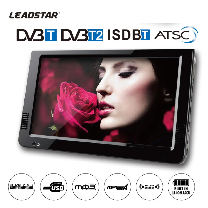  Leadstar 10 Inch DVBT/DVBT2&Analog /ATSC Mini Led HD Portable Freeview Car Digital TV All In 1 HDMI