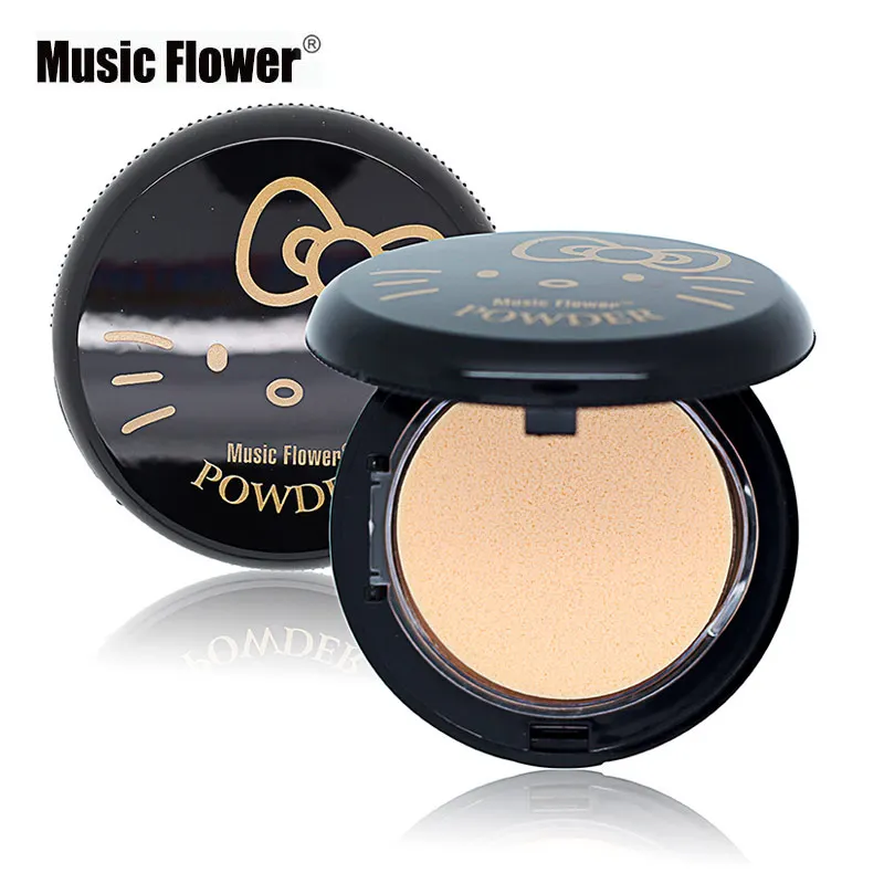 

Hot Face Makeup Brand Music Flower HELLO KITTY Cosmetics Pressed Powder Facial Powder Foundation Whitening Concealer Make Up