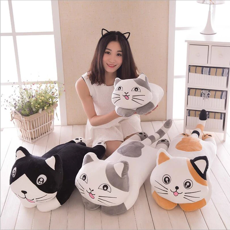 

New Style Cute Lying Cat Short Plush Toys Stuffed Animal Cat Doll Toy Soft Plush Pillow Children Birthday Gift